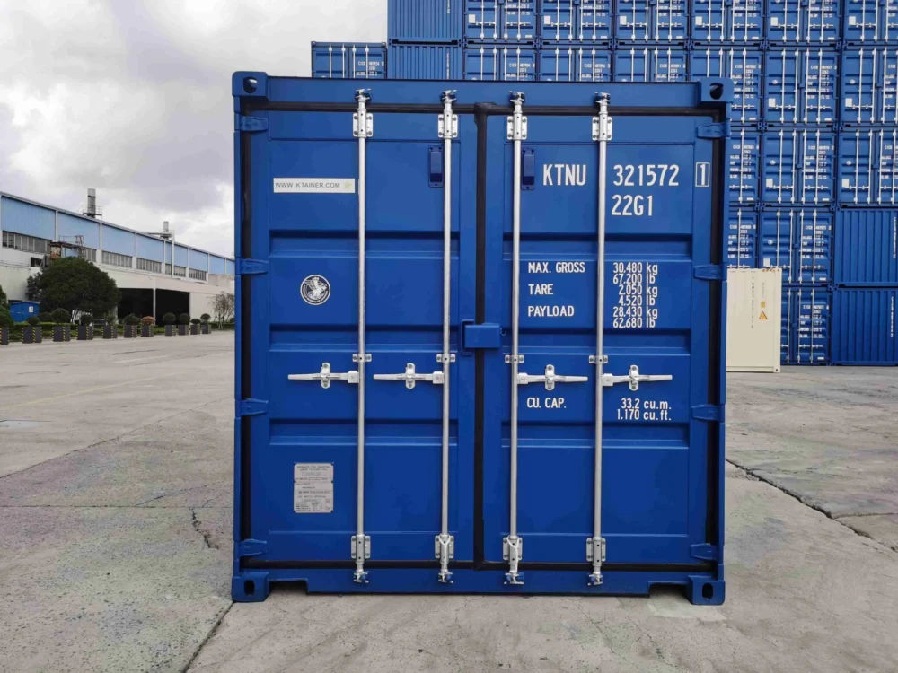 20ft Standaard container Nieuw (Blauw) - Afbeelding 2